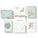 48-Count Thank You Cards with Envelopes, Blank Thank You Greeting Notes Notecards Bulk Box Set, 6 Floral Designs for Baby and Bridal Showers Wedding Birthday, Green and White, 4 x 6 inches