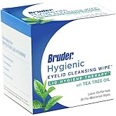 Hygienic Eyelid Cleansing Wipes with Tea Tree Oil l Relief from Demodex l Pre-Moistened, Rinse-Free Exfoliating Wipes Remove Excess Oil and Debris from Eyelids & Lashes l 30 Count Box