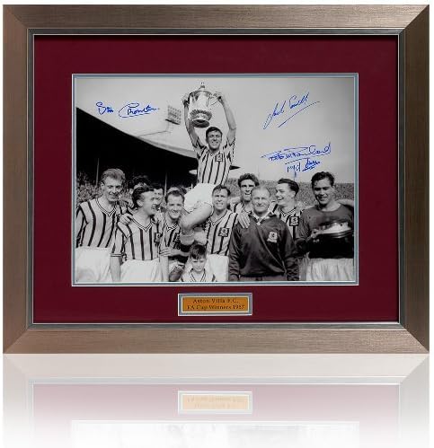 Aston Villa 1957 FA Cup Final hand signed by 4 players (PP410)