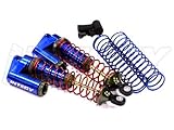 Integy RC Model Hop-ups T7964BLUE MSR9 Rear Piggyback Shocks for 1/10 Stampede 2WD,Rustler 2WD,Slash 2WD (L=102mm)