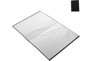 Crovakeu 1-Pack Black Portfolio Binder with Clear Sleeve Protectors, Document Organizer for Music Sheets & Reports