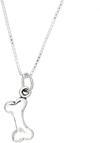sterling silver dog bone necklace