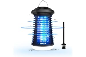 Hefite Bug Zapper Outdoor & Indoor, 2-in-1 Electric Fly Zapper with 4200V Grid & 15W Lamp, Waterproof & Illuminable Mosquito 