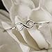 Oxford Diamond Co Solid Sterling Silver Infinity Bangle Style .925 Sterling Silver Bracelet Three Colors Available (Sterling-Silver)
