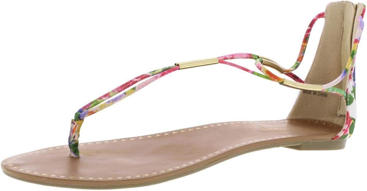 Amazon.com | Steve Madden Womens Maythem Thong Floral Print Flat Sandals | Flats