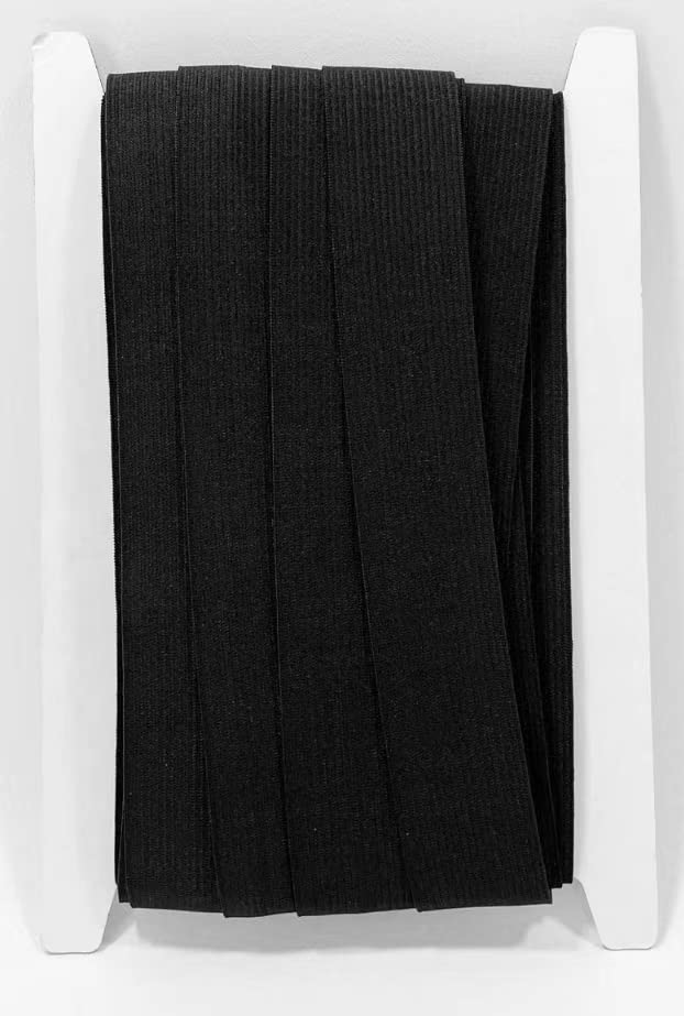 Elastic Ribbon for Sewing 6M x 60mm Roll, Sewing Elastic Band, Black Colour Elastic Band For Clothing, Craft, Sewing, (332, 6M x 60mm)