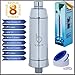 Multi-Stage Shower Filter for Hard Water - Universal Fit, Replaceable Cartridge Hard Water Softener - Shower Head Water Filter Removes Heavy Metals for Body, Skin, Nails, Hair Health, More by V for B