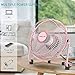 OPOLAR 9 Inch USB Desk Fan, USB Powered ONLY, Enhanced Airflow, Lower Noise, Two Speeds, Perfect Personal Cooling Fan for Home Office Desk-Pink