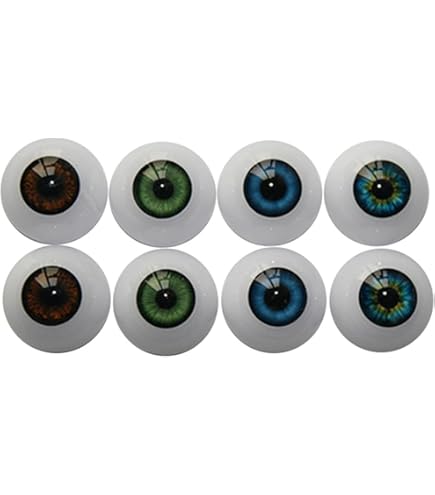 Yeux En Verre Soufflé Pour Poupée Ancienne – Bleu 30 Mm – Fabrication Artisanale
