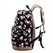 Douguyan Casual Lightweight Print Backpack for Girls and Women School Rucksack Black 133B