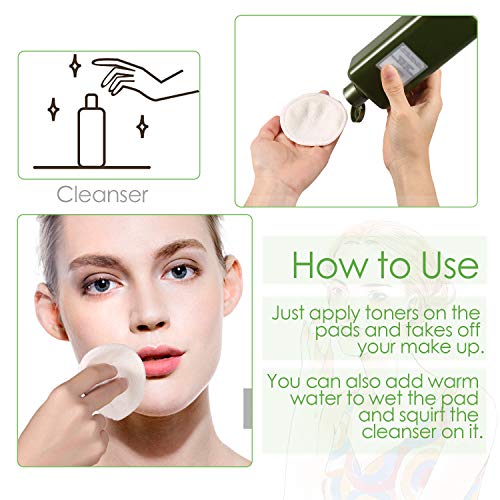 5 Reusable+Packs+Natural+Pads+Face+Cleaning+Washable
