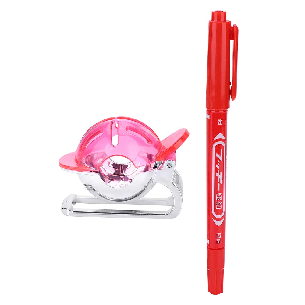 Keenso Ball Marker, Ball Line Drawing Tool Alignment Putting Tool Kit with Pens Template Liner Alignment(Pink) Recreational Sports