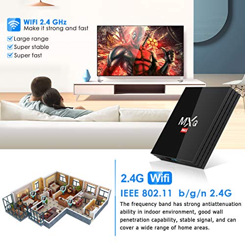 Android 8.1 TV Box, Superpow Smart TV Box Quad Core 4GB RAM+64GB ROM, BT 4.1, 4K*2K UHD H.265, HDMI, USB...