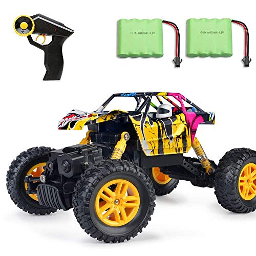 MaxTronic RC Car 4WD Off Road Rock Crawler 2.4GHz 1/18 Radio Remote Control Vehicle Dual Motors Graffiti High Speed Racing Monster Truck - Thumbnail 7