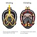 QingSong Full Face Snorkel Mask, Snorkeling Mask for Adults and Kids with Detachable Camera Mount, 180 Degree Large View Free Breath Dry Top Set Anti-Fog Anti-Leak Anti-UV
