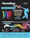 The Noodley's Flashing LED Light Gloves - Kids Size and Adult Size - Extra Batteries (Child, White/White)