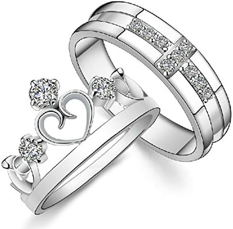 Gold Plated Cubic Zirconia Water Prints Couple Ring For Men Size 6.5