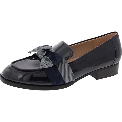 Bandolino Women's Lindio Loafer, Navy Multi Patent 401, 11