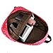 Casual Backpack, Aiduy School Student Backpack Bookbags Lightweight Canvas Daypack with Shoulder Bag and Pencil Case for Girls Women (Rose Red)