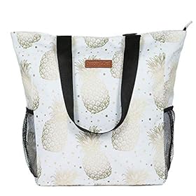 Dapper&Doll Pineapple Beach & Tote Bag Gifts for Women – Waterproof Zipper Top for Boat, Pool, Work – Gift for Women and…