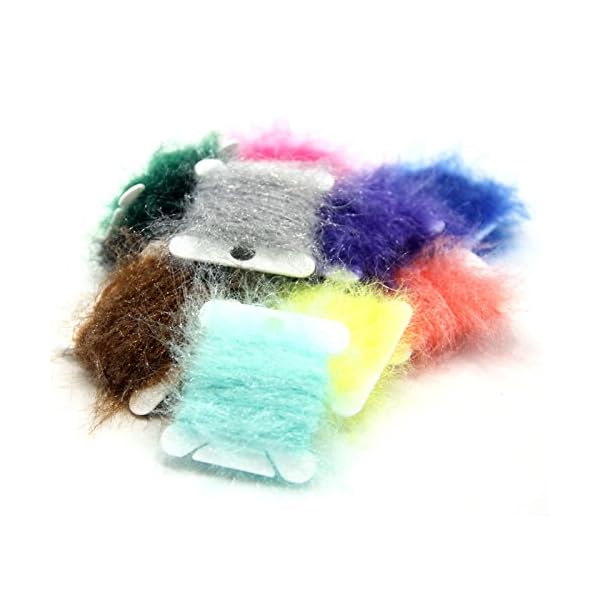 SAMS-FISHING-10-Cards-Fly-Tying-Materials-Dubbing-UV-Polar-Chenille-Fibers-Popular-Colors-Assortment