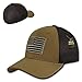 USA US American Flag Tactical Operator Mesh Flex Baseball Fit Hat Cap - Coyote