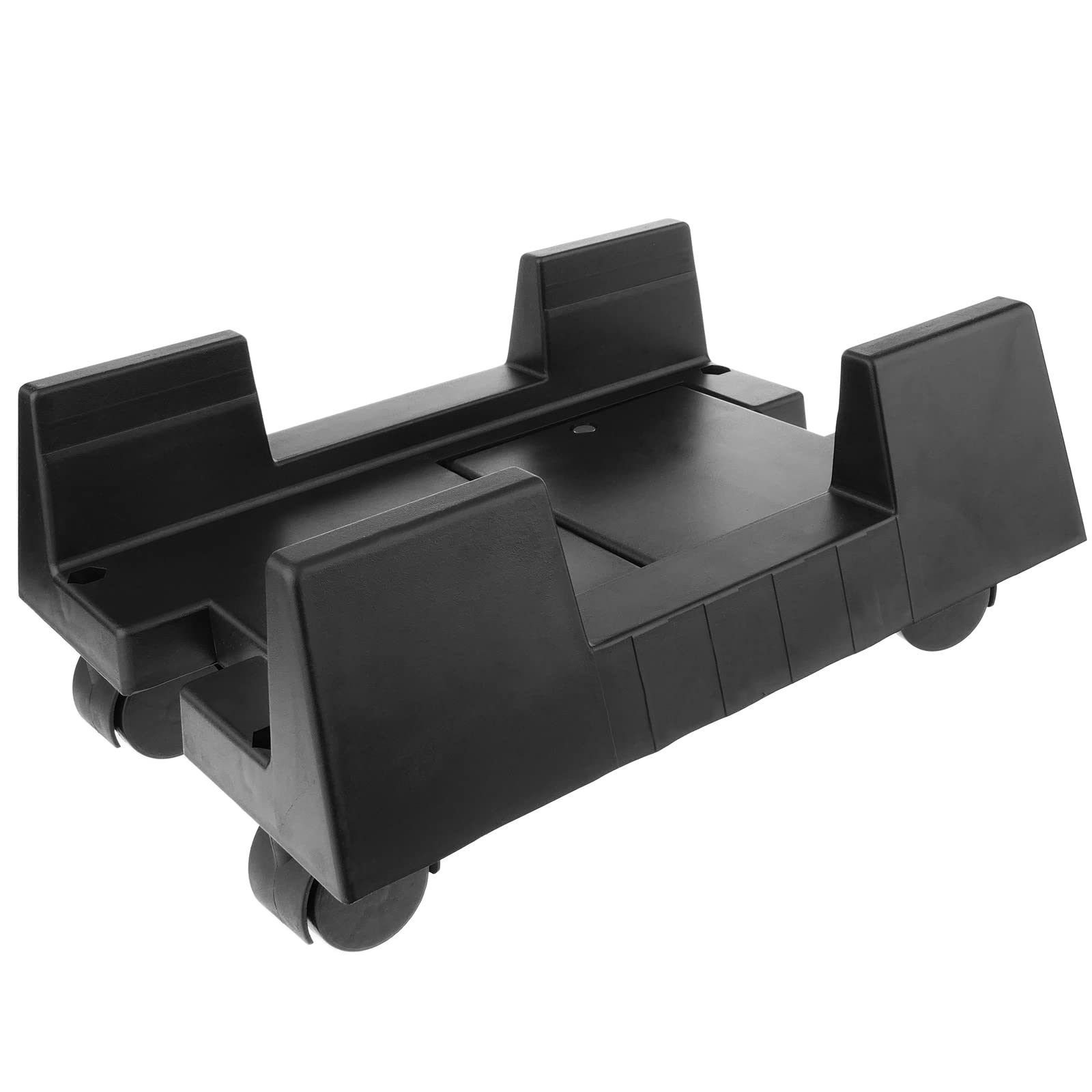 BeMatik - PC stand for computer support with wheels in black color