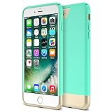 iPhone 7 Plus Case, Maxboost [Vibrance Series] Protective Slider Style Slim Cases Covers For Apple iPhone 7 Plus 2016 SOFT-Interior Scratch Protection Finish - Turquoise/Gold