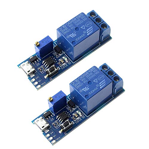 HiLetgo 2pcs DC 5V Trigger Time Delay Switch Relay