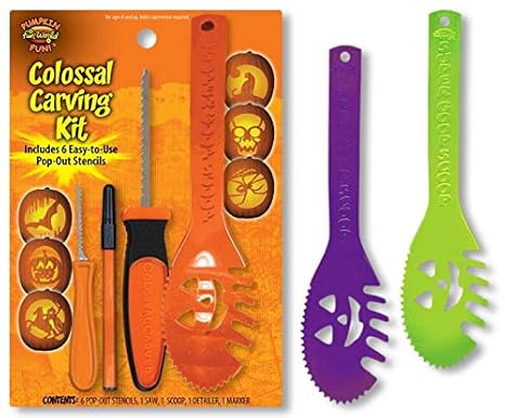 Kürbis Schnitzset mit Vorlagen