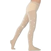 LinkSphere Girls Semi Opaque Footed Tights with Rhinestone Microfiber Ballet Dance leggings Ultra Soft
