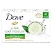 Dove Skin Care Beauty Bar For Softer Skin Cucumber and Green Tea More Moisturizing Than Bar Soap 3.75 oz, 4 Bars