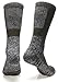 MIRMARU M203-Men's 5 Pairs Multi Performance Outdoor Sports Hiking Trekking Crew Socks (Black,Char,Olive,Blue,Red)