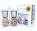Delis Salt and Pepper Grinder Mill, Adjustable Grinders & Shakers Set, with Strong & Durable Mechanism, Brushed 304 degree Stainless-Steel, Glass Small Body, 5 Grade Adjustable Ceramic Rotor