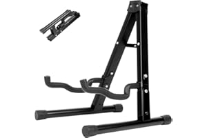 11.81*13.77*14.96inch Guitar Stand Foldable Guitar Stand Floor Folding Universal A Frame Stand Electric Guitar Stand for Any 