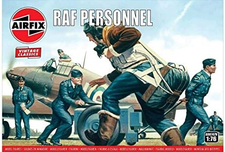 Hornby Airfix Classic Vintage Toy Model Soldier Play Set WWII RAF Personnel 1:72