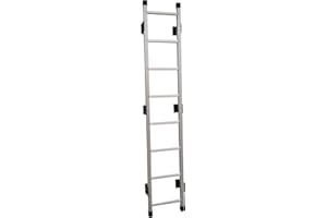 BIGALLEONS Basement Ladder 8 Rung, 7.3ft/88in H Aluminum Window Well Ladder, Fire Escape Ladders in Humid Environments with Load Capacity up to 500lbs Egress, Escape, RV or Bunk Bed Ladders