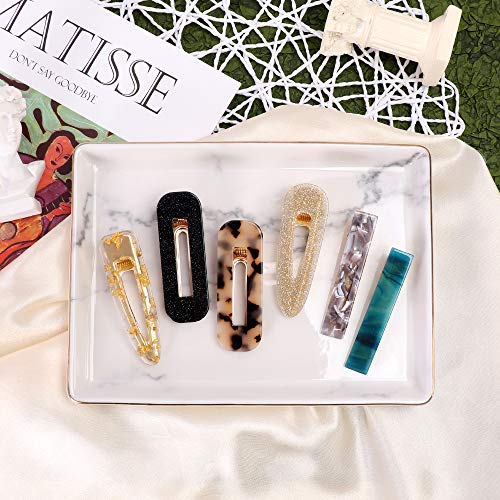 24Pcs Hair Clips - Cehomi Fashion Korean Style Pearls Hair Clips Barrettes Sweet Artificial Macaron Acrylic Resin Hairpins for Women,Ladies and Girls Headwear Styling Tools Hair Accessories