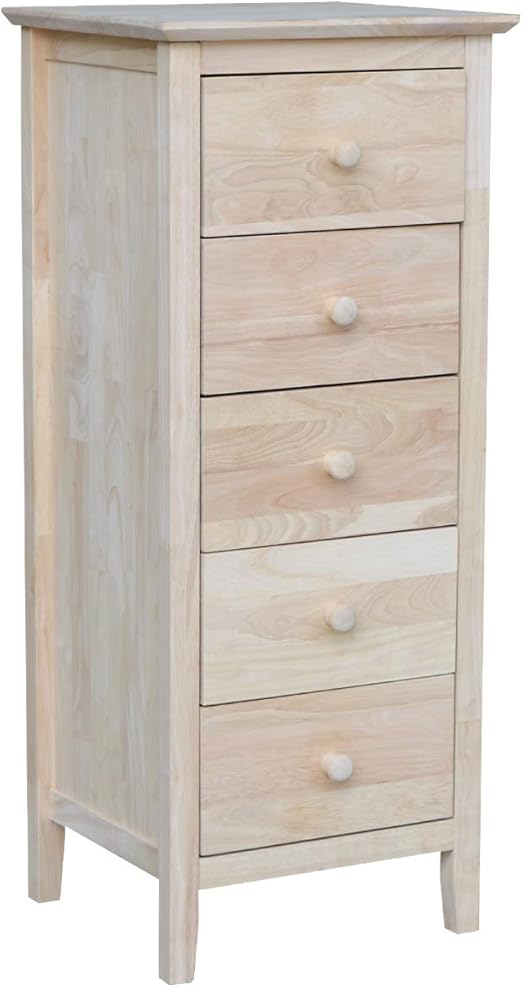 Amazon Com Shelly Shelves Wood Storage Chest 5 Drawer Lingerie