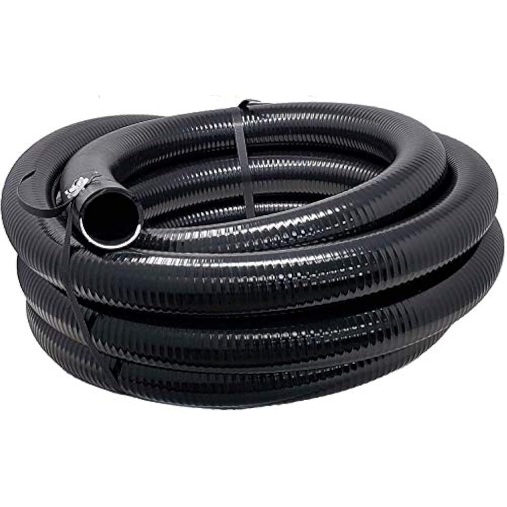 Flexible PVC Pipe, Pond Hose, Pool Spa Tubing, Black, Schedule 40, 2