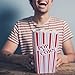 Red and White Popcorn Boxes for Party, Easy Assembling Popcorn Holders from Cestash, Pack of 24, 300 GSM Thick Paper Popcorn Bags for Parties, Picnics, Movie Nights