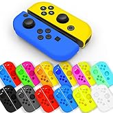 Soft Silicone Case Anti-Slip Shell Cover Replacement for Nintendo Switch Joycon Cover (Black)