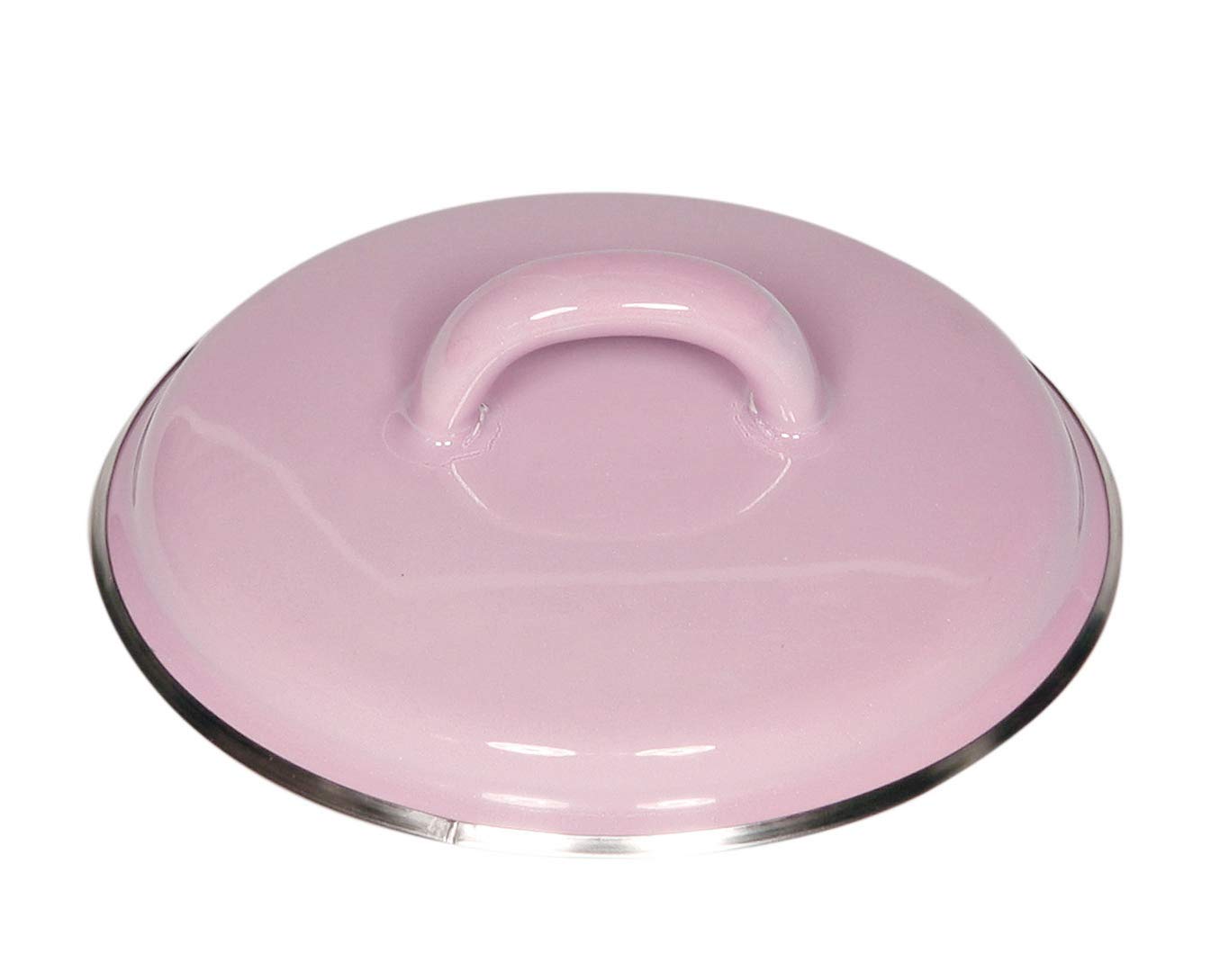 Riess Classic - Household Articles Colour/Pastel Lid with Chrome Rim, Diameter-12 cm Pink