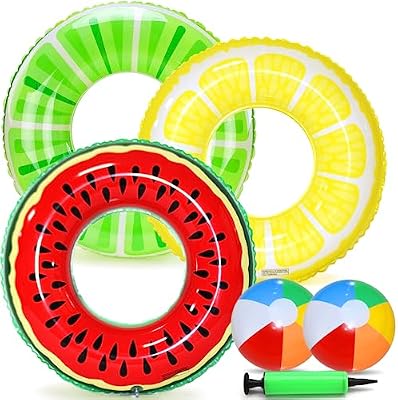 6 PCS Ciambella Salvagente Frutta Gonfiabile