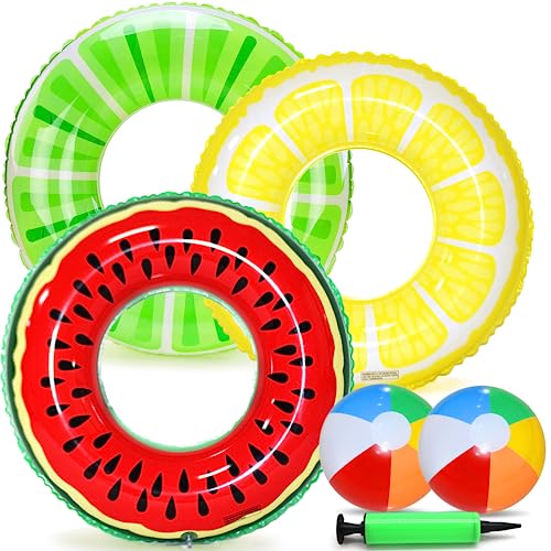 6 PCS Ciambella Salvagente Frutta Gonfiabile