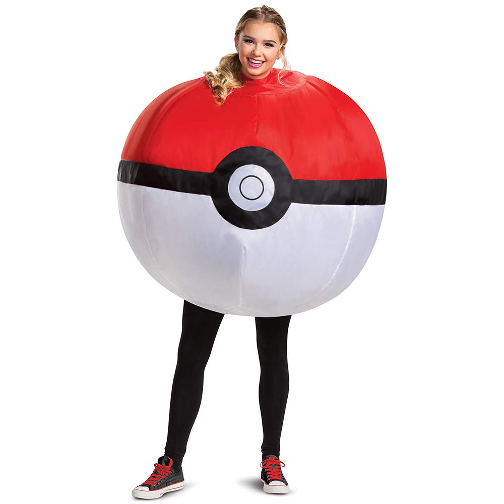 Disguise Pokemon Poke Costume, Red & White, Adult Size