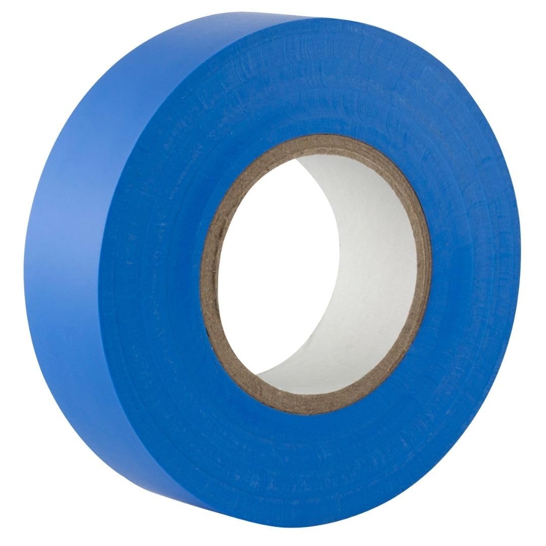 Gocableties Blue PVC Electrical Insulation Tape, 19mm x 20m, Strong Roll of Tape