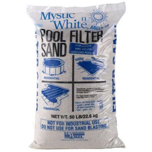 Filter Sand, 50 Lbs White Swimming Pool Sand Filters