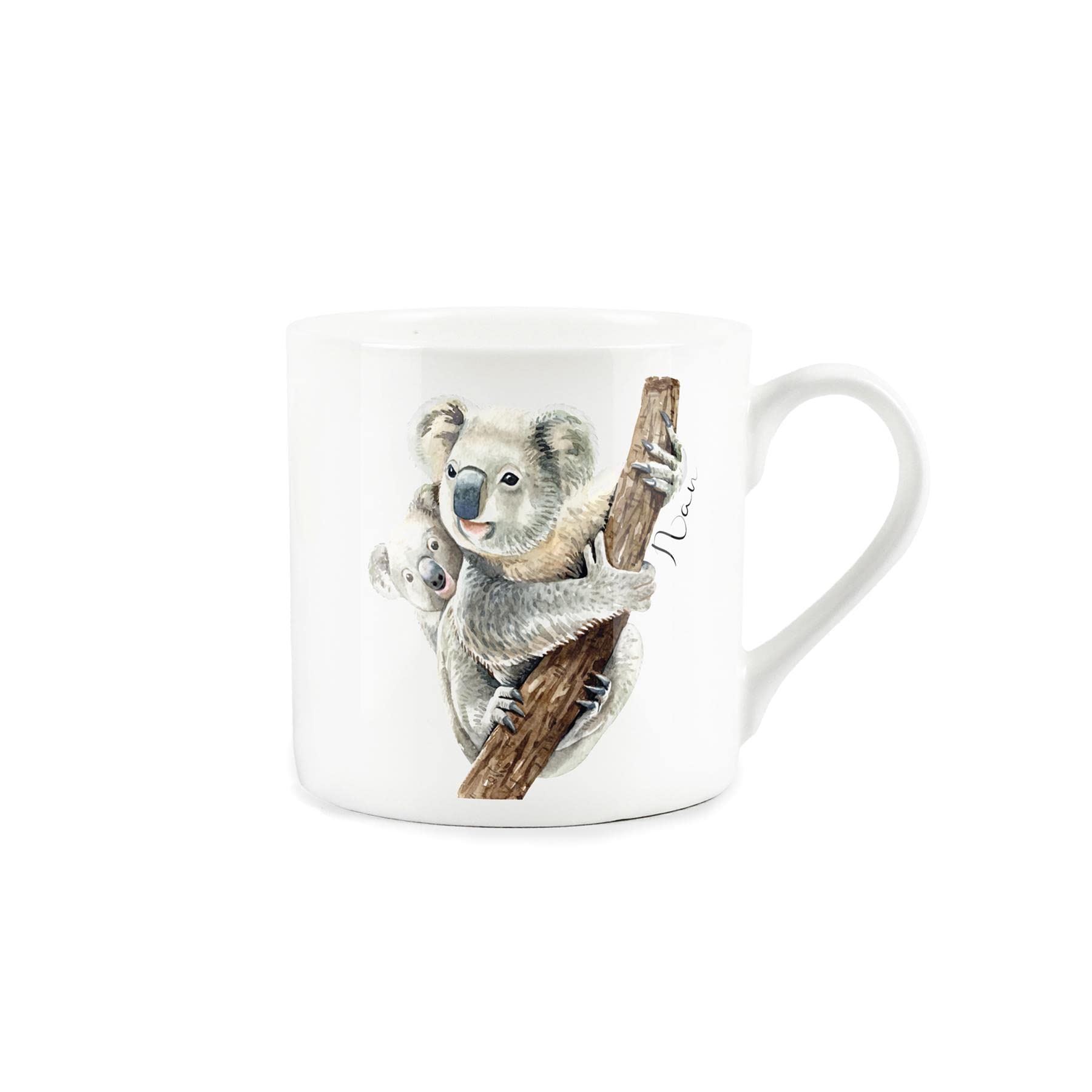 Purely Home Koala Nan Wildlife Mug - Bone China White Coffee/Tea Cup Present Gift