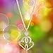 Ado Glo Sister's Birthday Gift 'Sisters are Flowers from The Same Garden' Love Heart Pendant Necklace, Rose Gold Fashion Jewelry for Women and Girls, Anniversary Present for Her Best Friends